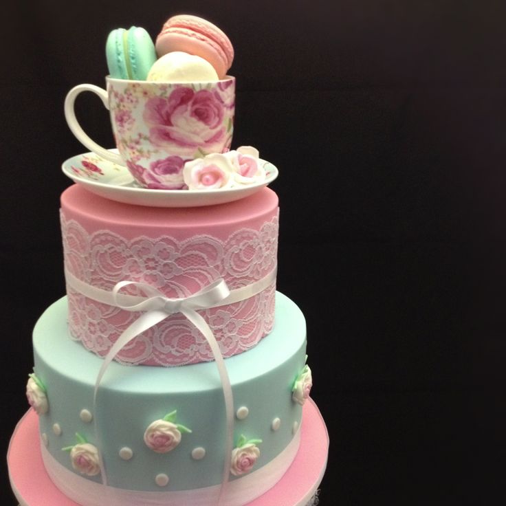 Tea Party Bridal Shower Cake Tea Party Bridal Shower Cake
