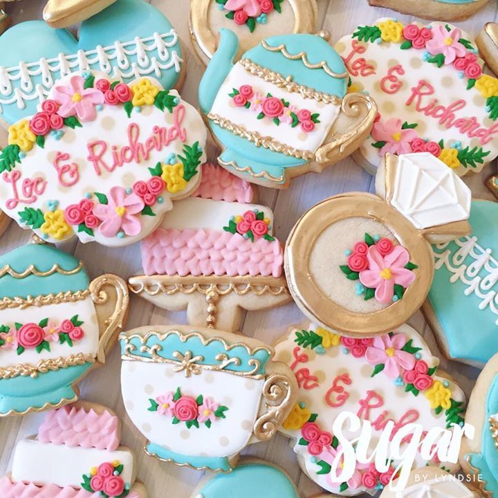 Tea Party Bridal Shower Cookies Tea Party Bridal Shower Cookies