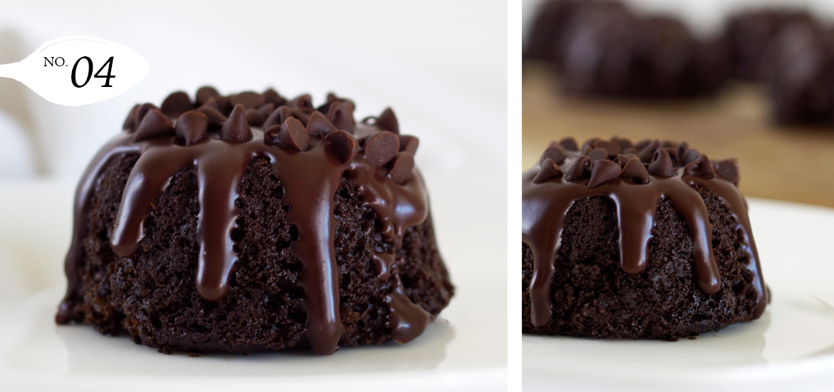 Triple Chocolate Mini Bundt Cakes