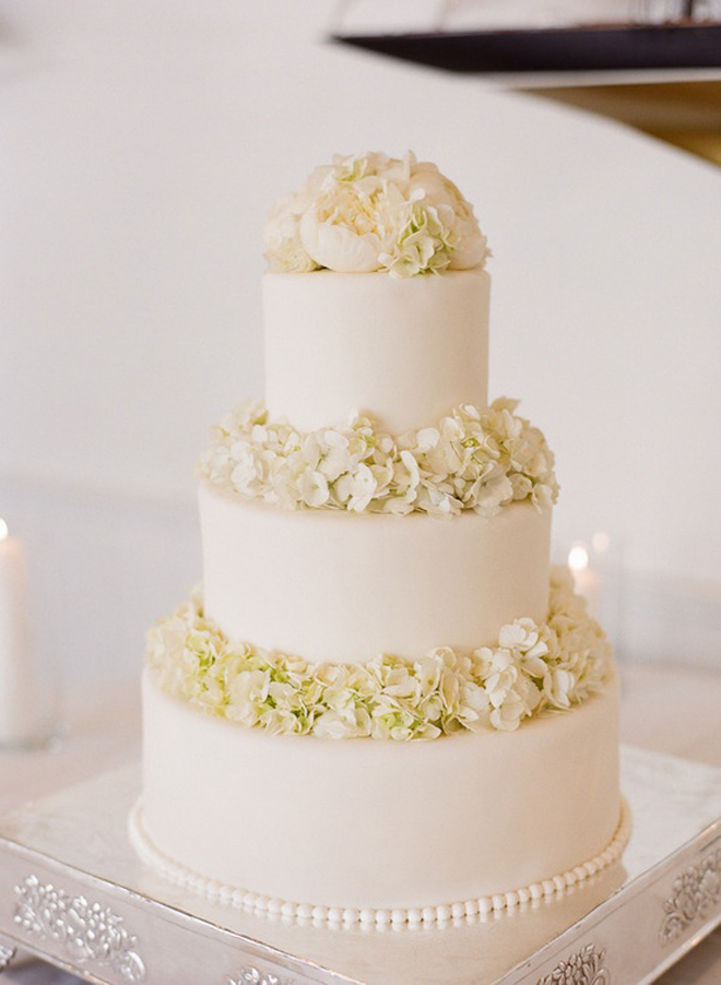 Wedding Cake with White Flowers Wedding Cake with White Flowers