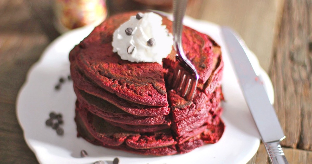 Add Red Velvet Pancakes Add Red Velvet Pancakes