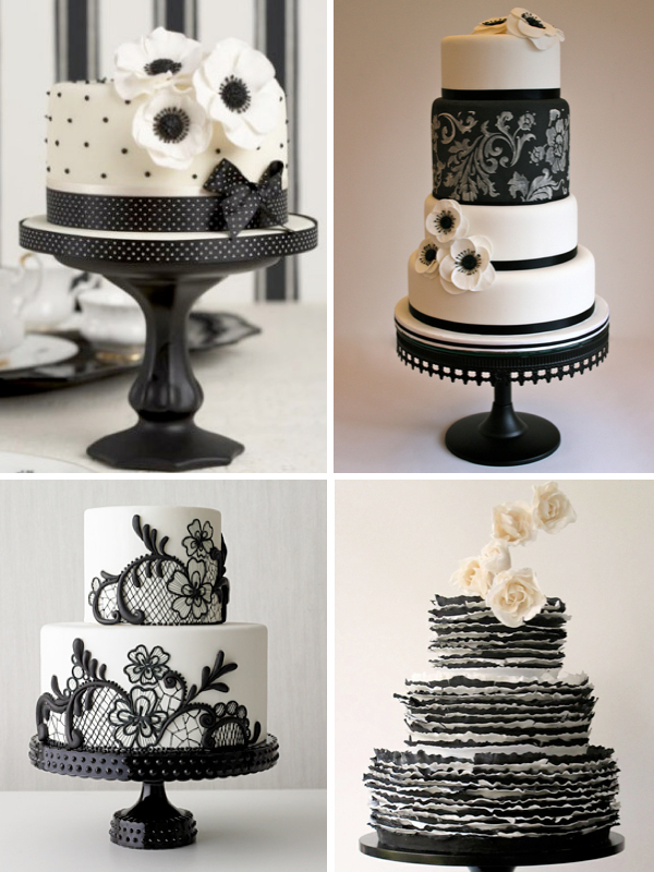 Black and White Wedding Cake Ideas Black and White Wedding Cake Ideas