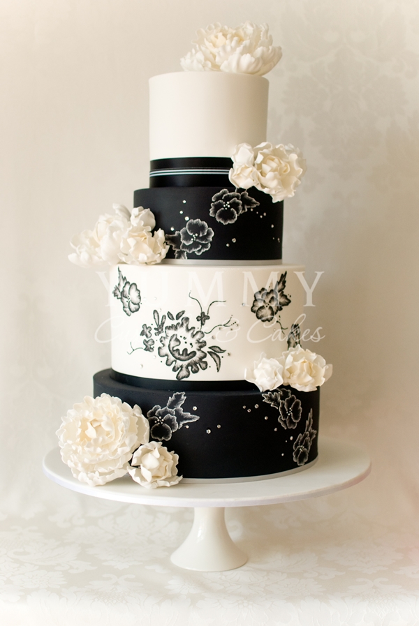 10 Photos of Black And White Bridal Cakes 10 Photos of Black And White Bridal Cakes