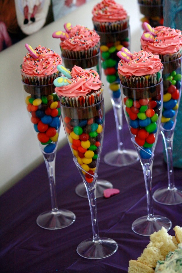 Candy Cupcake Champagne Glasses Candy Cupcake Champagne Glasses