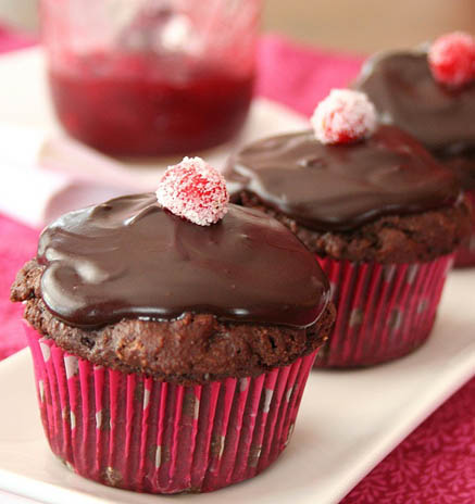 Chocolate Cranberry Cupcakes Chocolate Cranberry Cupcakes