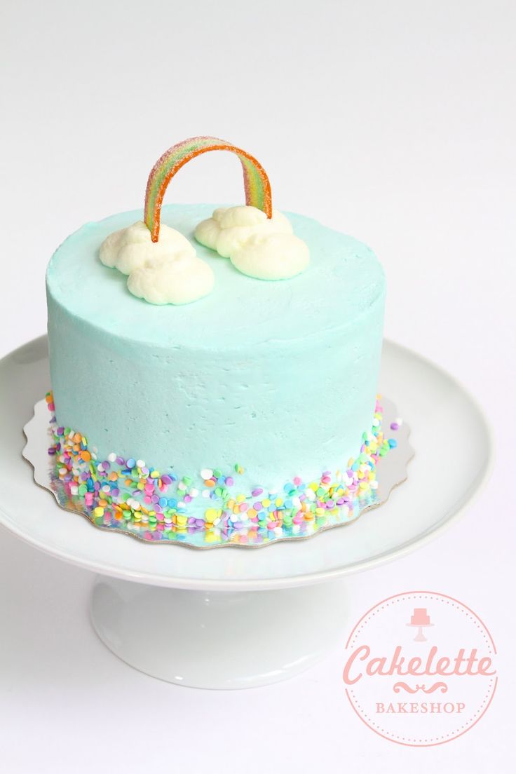 Clouds and Rainbow Birthday Cake