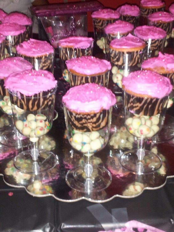 Cupcakes in Plastic Wine Glasses Cupcakes in Plastic Wine Glasses