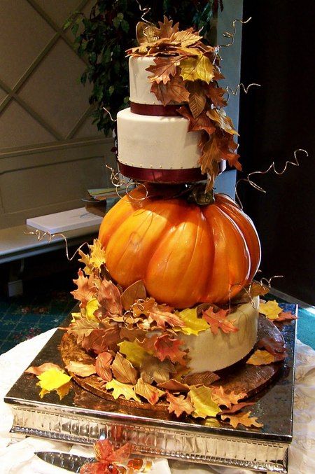 Fall Pumpkin Wedding Cake Fall Pumpkin Wedding Cake