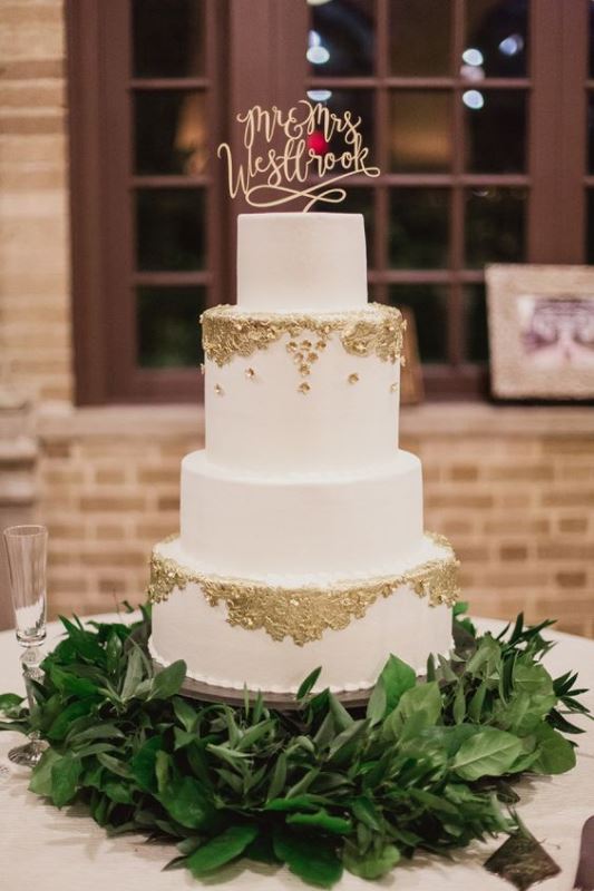 Gold Leaf Wedding Cake Gold Leaf Wedding Cake