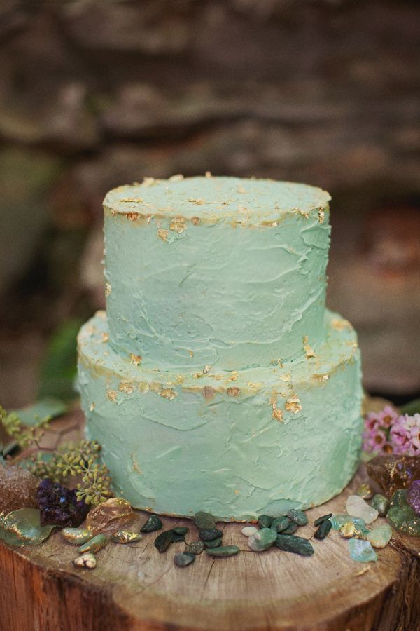 Mint and Gold Wedding Cake Mint and Gold Wedding Cake