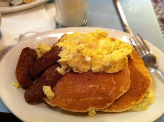 Pancakes Eggs Sausage Pancakes Eggs Sausage