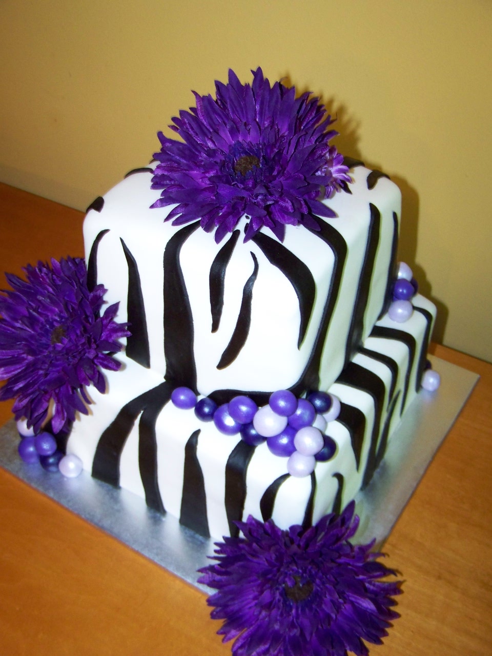 Purple Zebra Print Birthday Cakes Purple Zebra Print Birthday Cakes