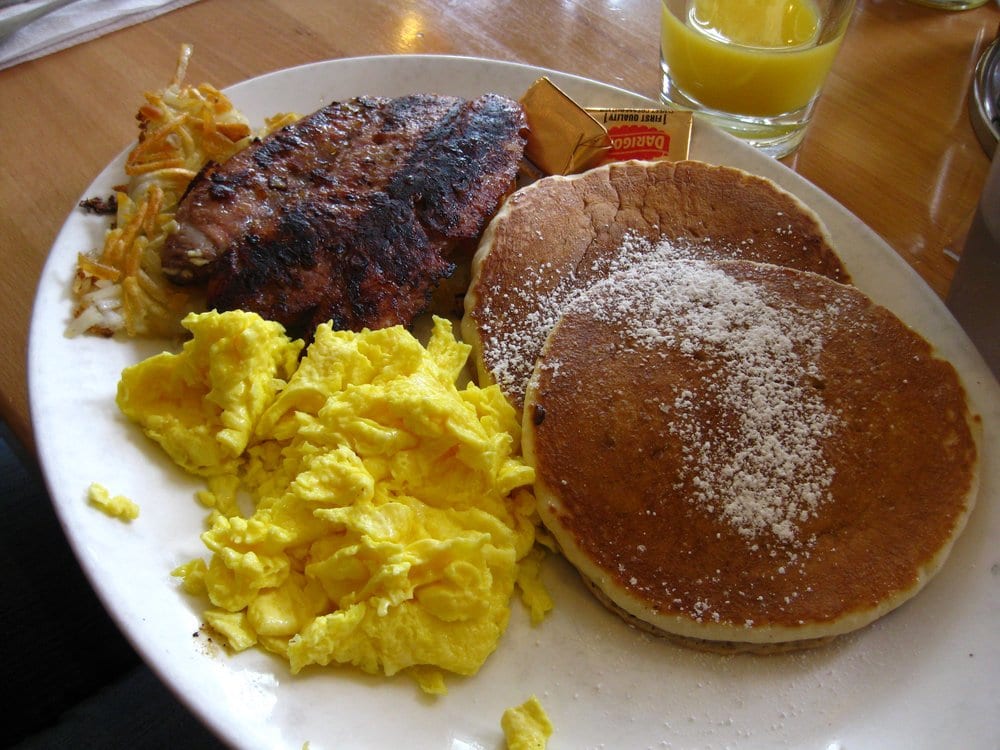 Scrambled Eggs Pancakes and Sausage Scrambled Eggs Pancakes and Sausage