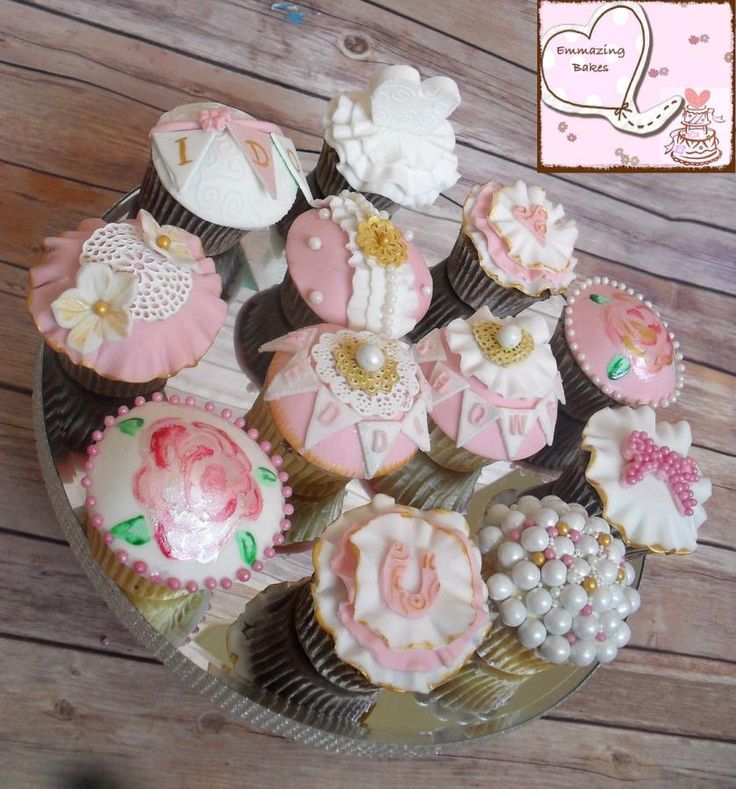 Vintage Wedding Shower Cupcakes Vintage Wedding Shower Cupcakes