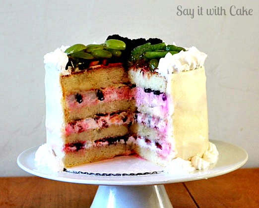 White Cake with Fruit Filling White Cake with Fruit Filling