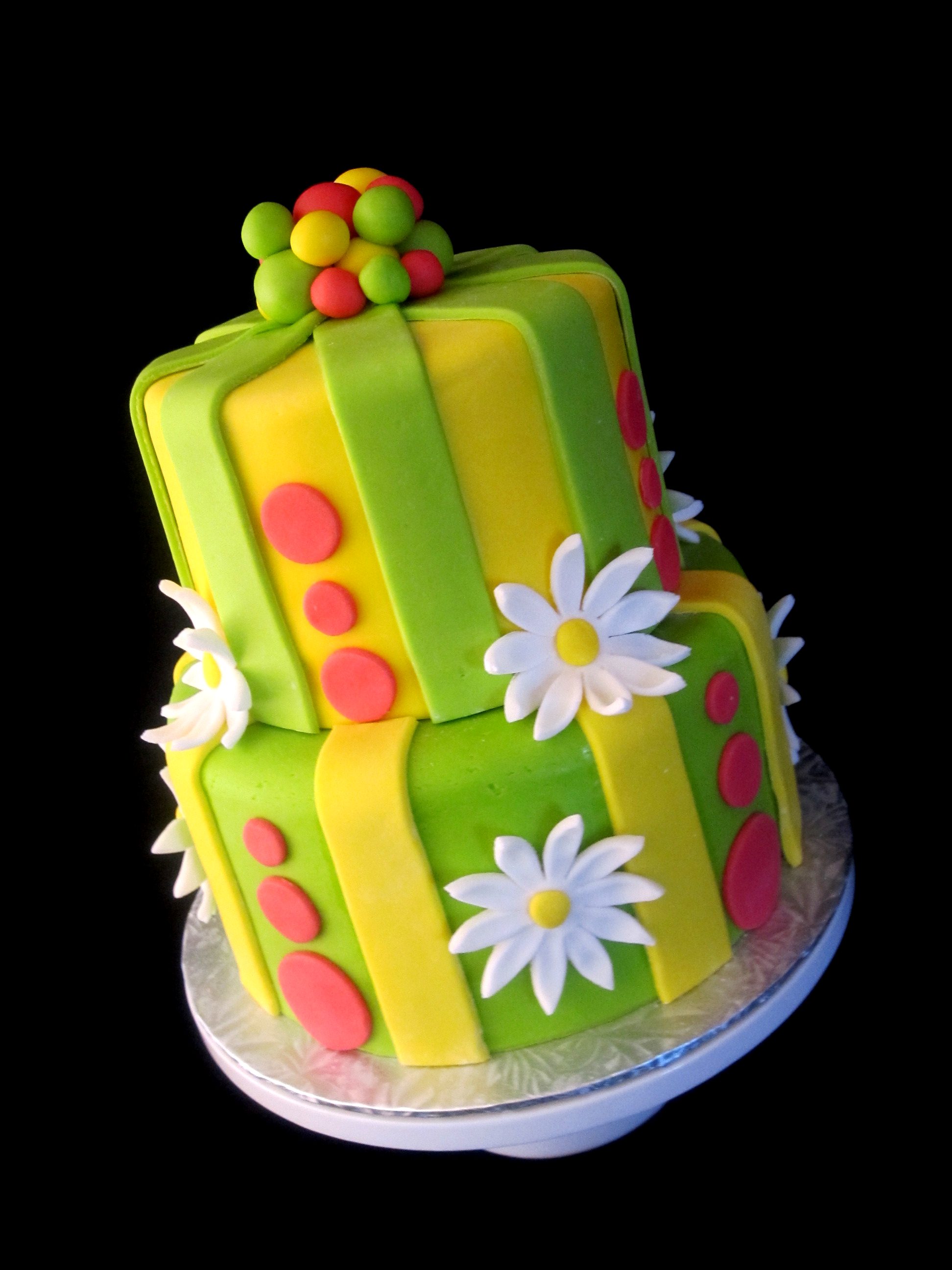 Yellow and Pink Birthday Cake Yellow and Pink Birthday Cake