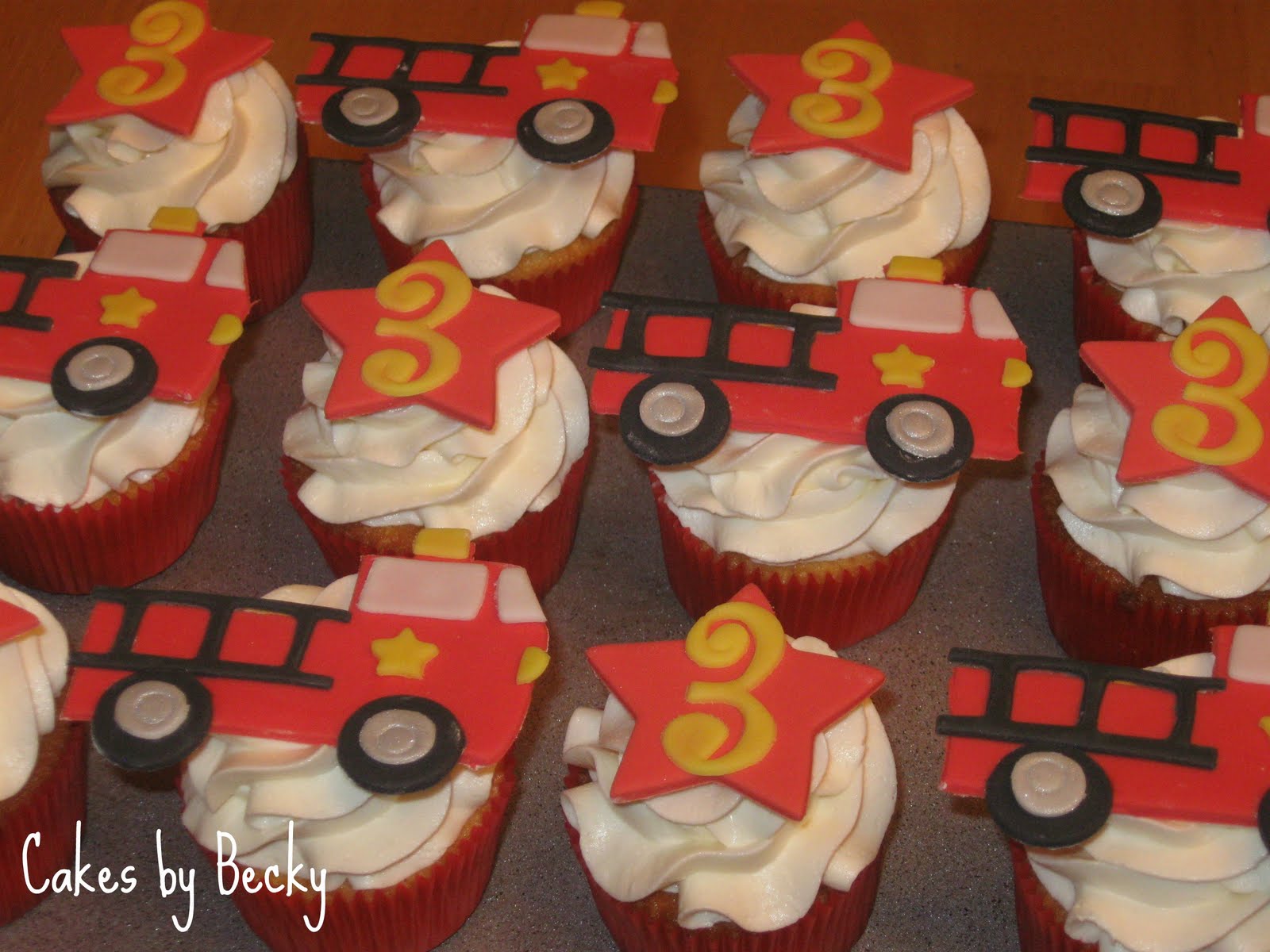 Fire Truck Birthday Cupcake Cake Fire Truck Birthday Cupcake Cake