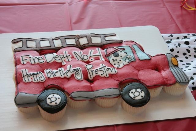 Fire Truck Birthday Cupcake Cake Fire Truck Birthday Cupcake Cake