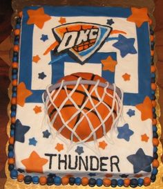 OKC Thunder Birthday Cake