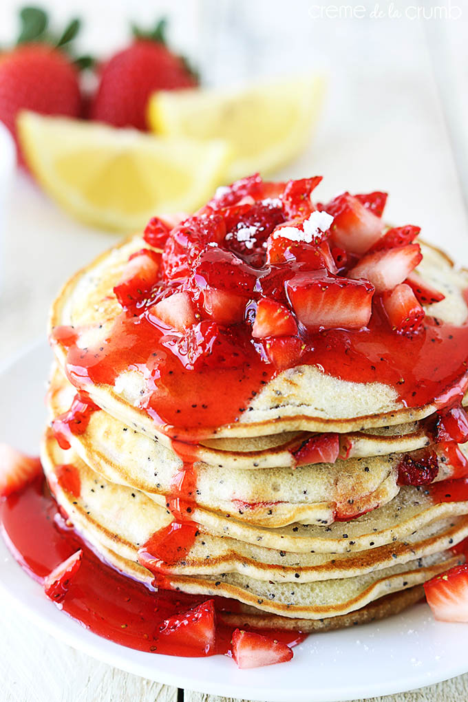 Strawberry Lemon Poppy Seed Pancakes Strawberry Lemon Poppy Seed Pancakes