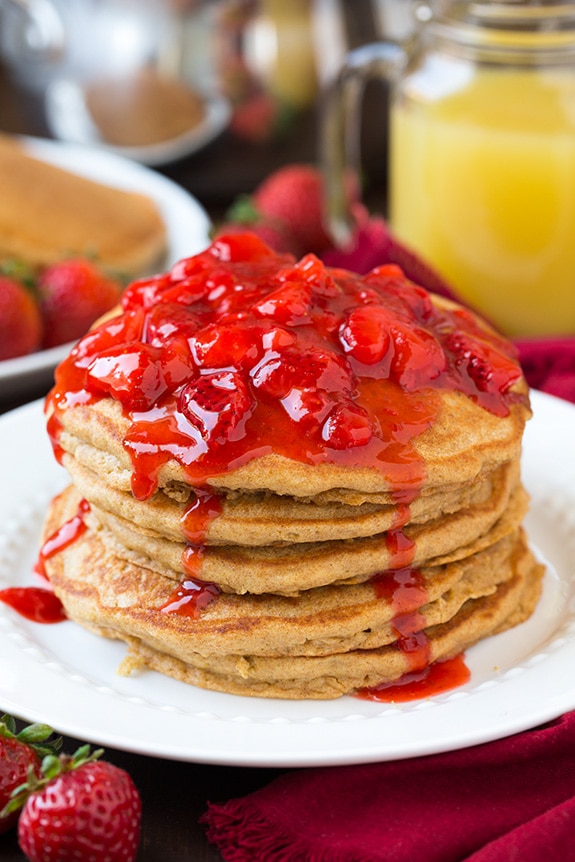 Whole Wheat Pancakes with Honey Whole Wheat Pancakes with Honey