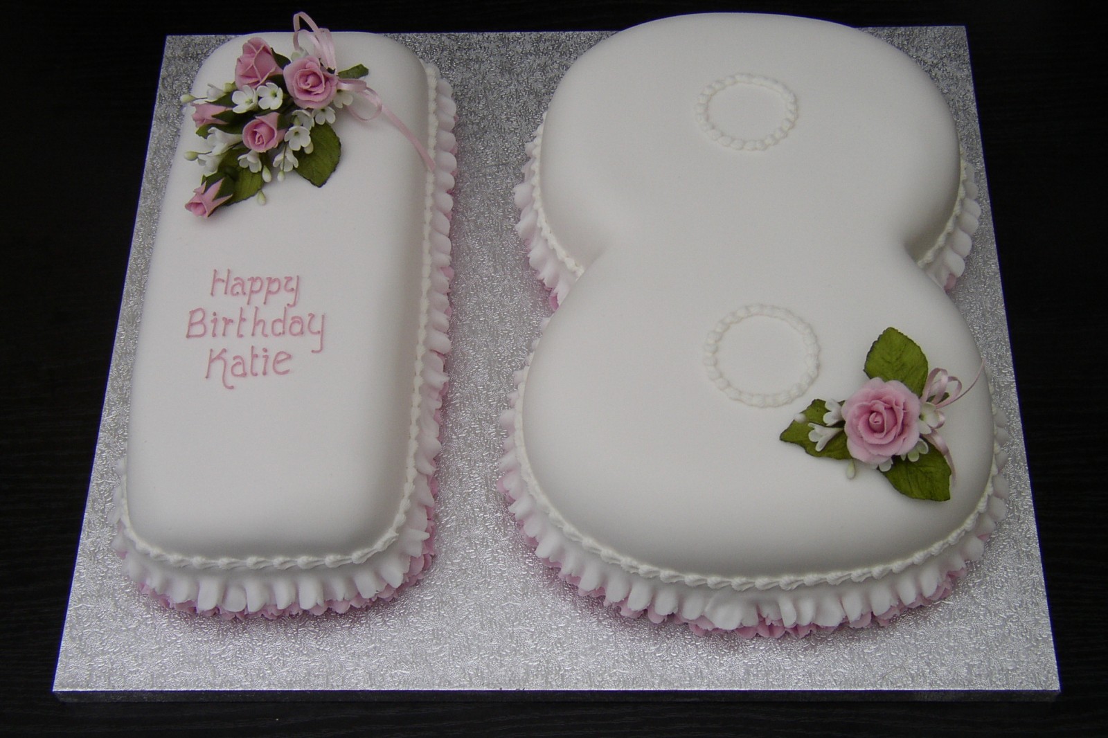 18th Birthday Cake with Flowers 18th Birthday Cake with Flowers