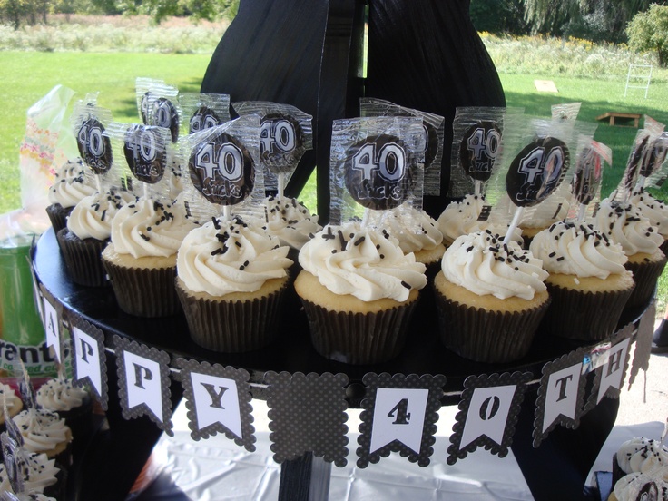 40th Birthday Cupcakes 40th Birthday Cupcakes