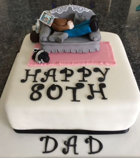 80th Birthday Cake Ideas for Dad