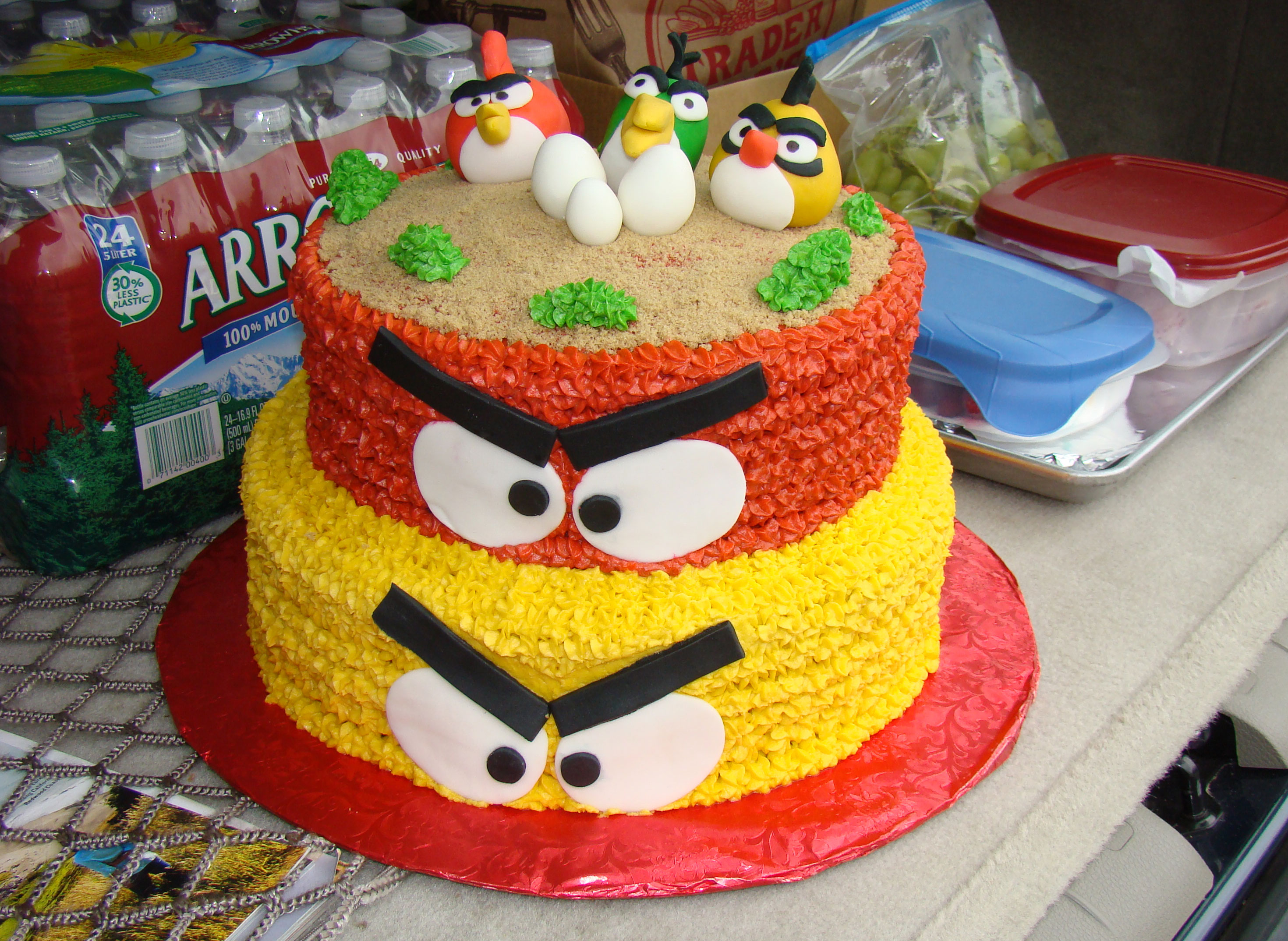 Angry Bird Idea Birthday Cake Angry Bird Idea Birthday Cake