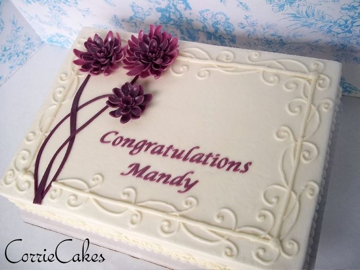 Bridal Shower Sheet Cakes with Flowers Bridal Shower Sheet Cakes with Flowers