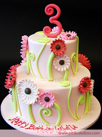 Flower Birthday Cake Flower Birthday Cake
