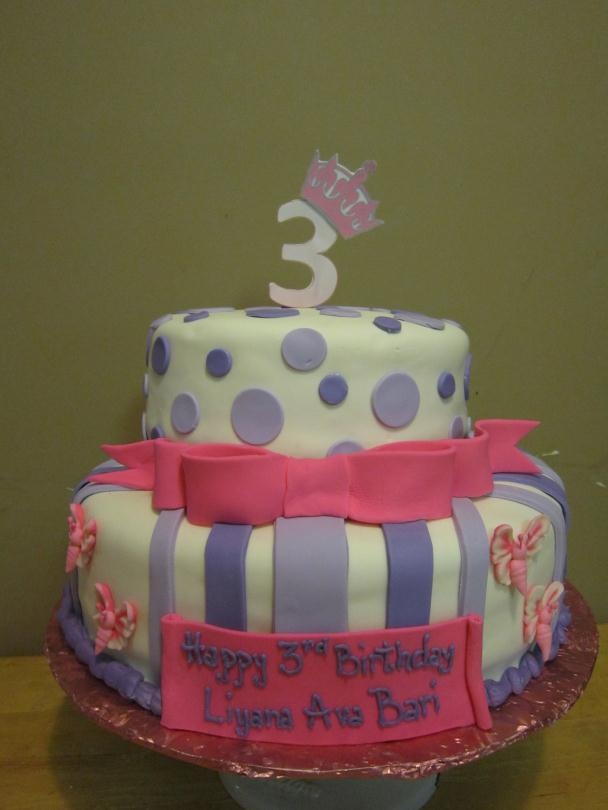 Girls 3rd Birthday Cake