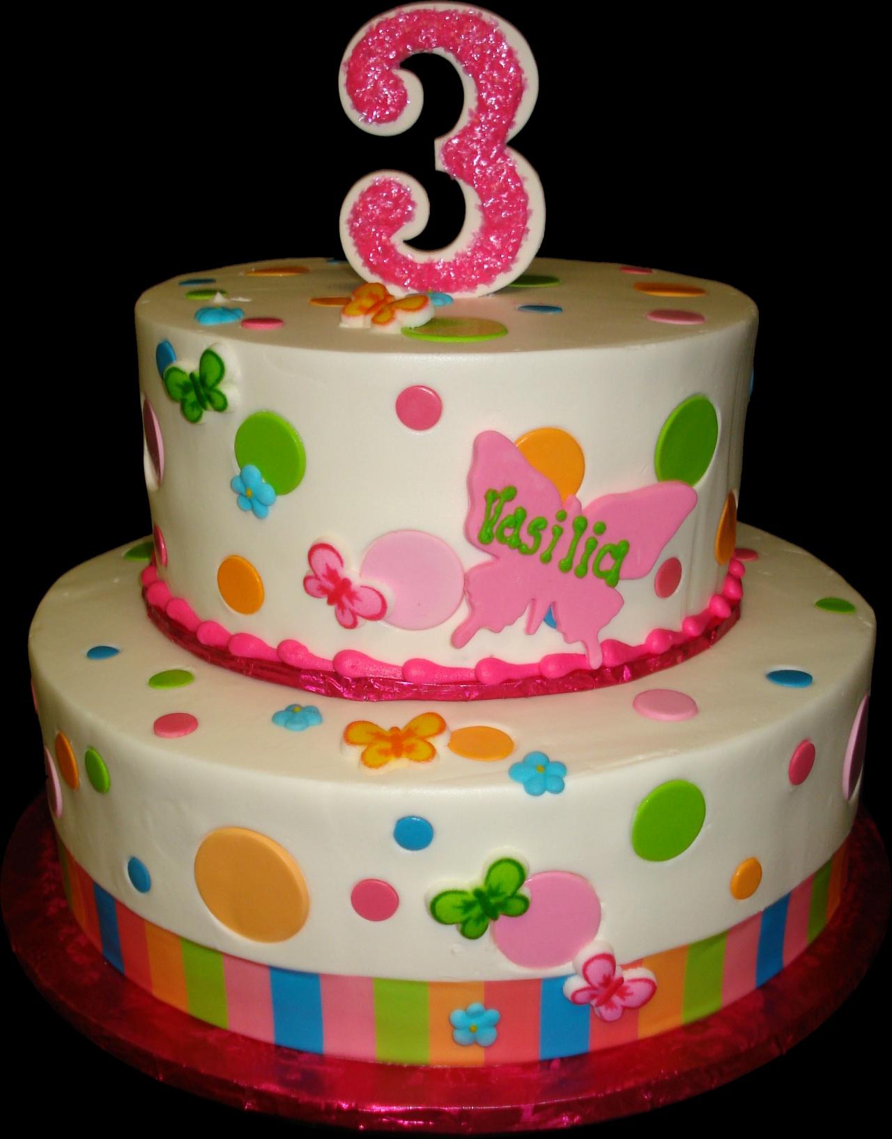 Girls 3rd Birthday Cake