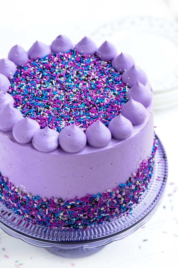 11 One Year Old Birthday Cakes Purple Photo Pink And Purple