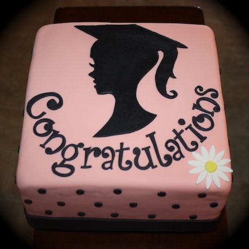 Graduation Silhouette Cake Graduation Silhouette Cake