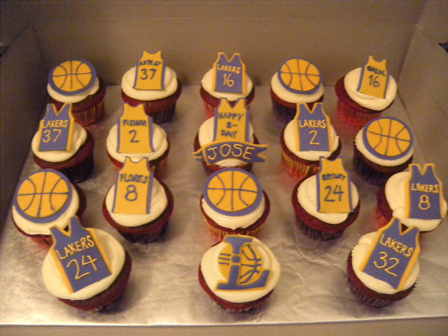 Lakers Basketball Cupcakes Lakers Basketball Cupcakes