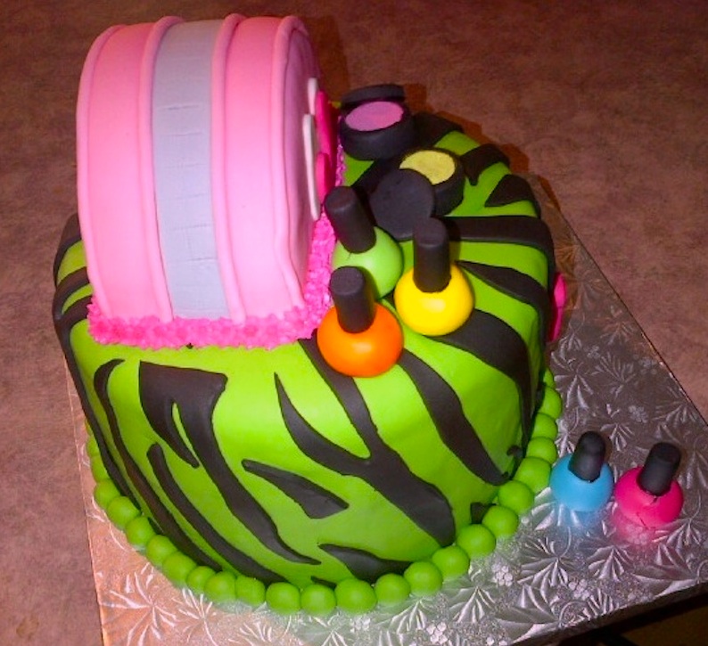 Neon Pink Zebra Print Cakes Neon Pink Zebra Print Cakes