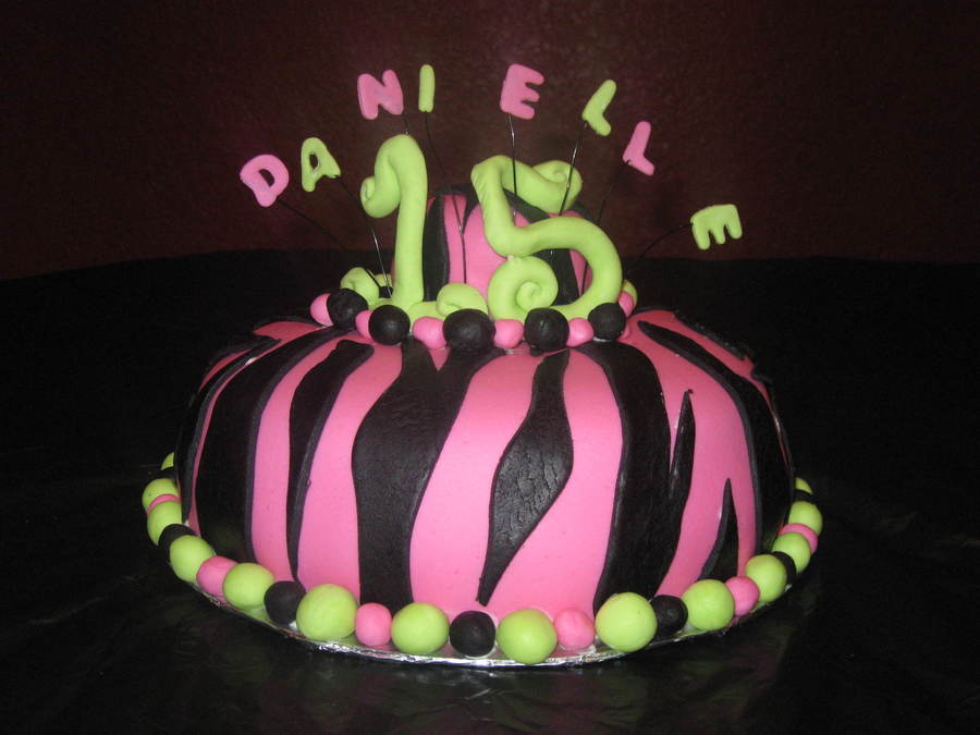 Neon Zebra Cake Neon Zebra Cake