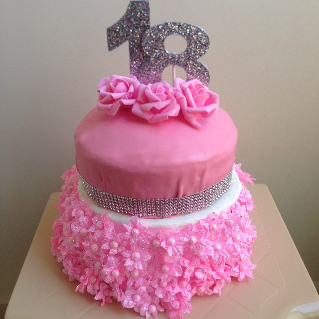 Pink 18th Birthday Cake Pink 18th Birthday Cake