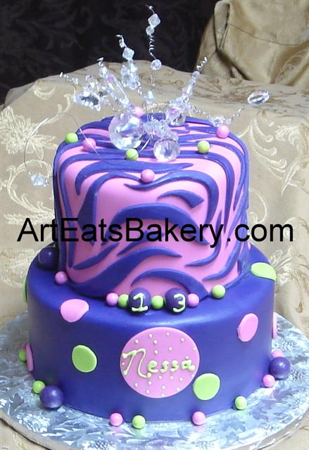 Purple and Green Birthday Cakes Purple and Green Birthday Cakes