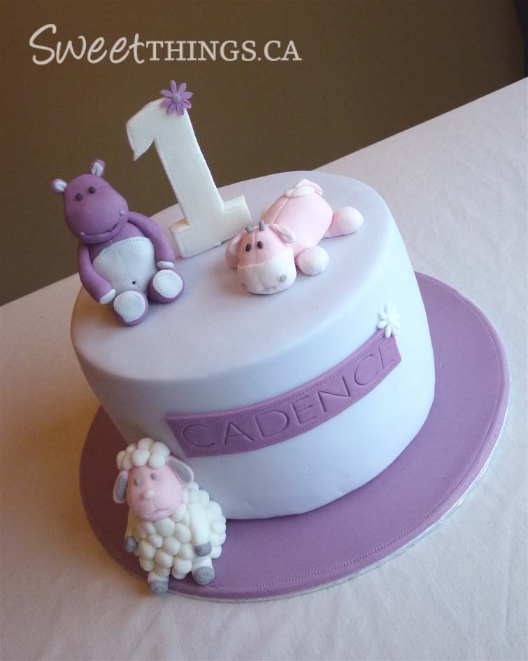 Purple First Birthday Cake Purple First Birthday Cake