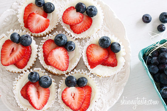 Red White and Blueberry Cheesecake Yogurt Cupcakes Recipe Red White and Blueberry Cheesecake Yogurt Cupcakes Recipe