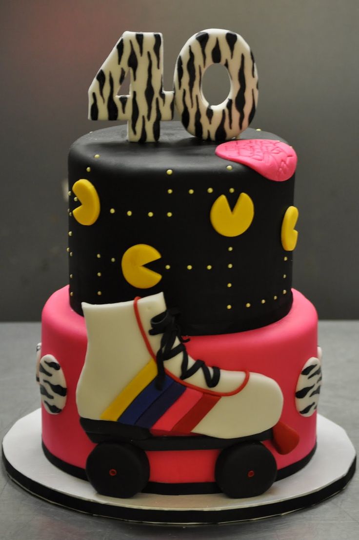 Roller Skate Party Cake Roller Skate Party Cake