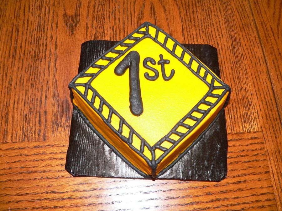 Round Construction Birthday Cake Round Construction Birthday Cake