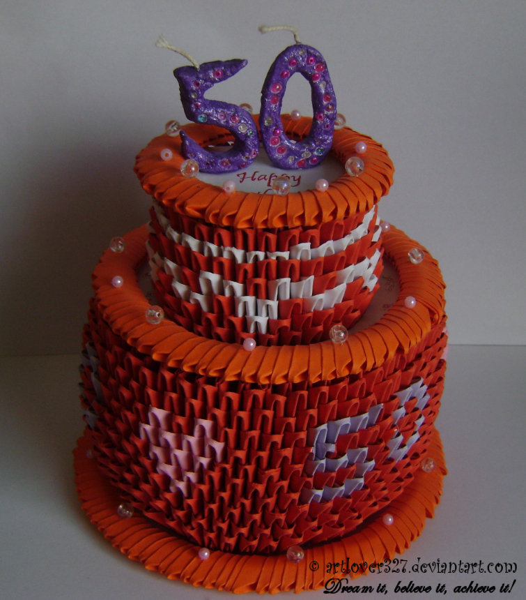 3D Origami Birthday Cake 3D Origami Birthday Cake