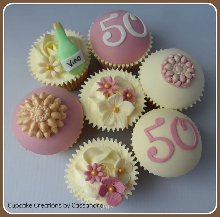 50th Birthday Cupcakes 50th Birthday Cupcakes