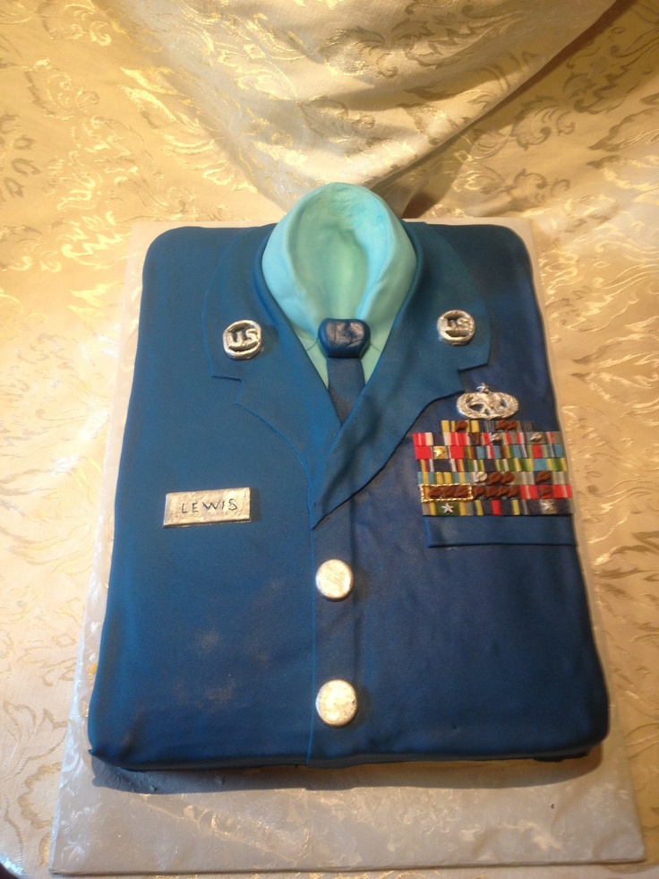 Air Force Uniform Retirement Cake Air Force Uniform Retirement Cake