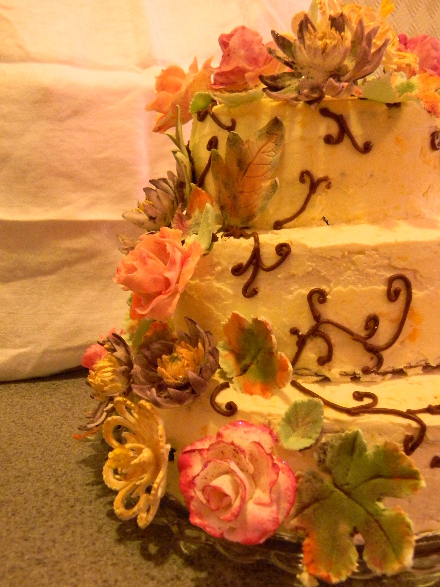 Autumn Flower Birthday Cake Autumn Flower Birthday Cake