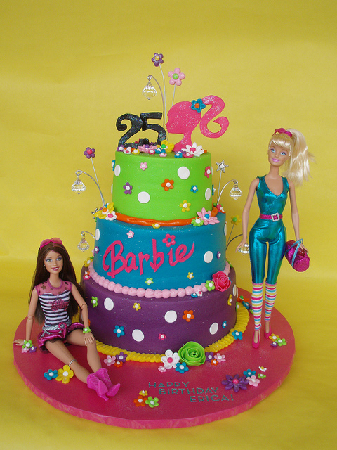 Barbie Themed Birthday Cake