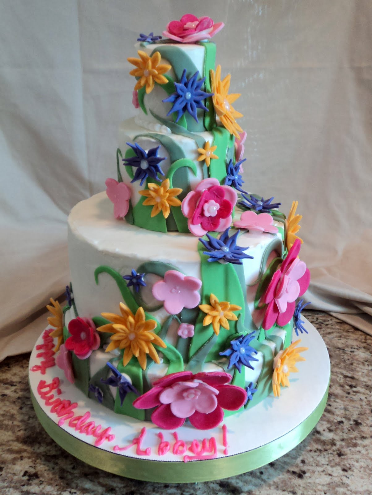 Birthday Cake with Flowers Birthday Cake with Flowers